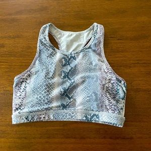 Blue-Grey small Mono B boutique sports bra padded